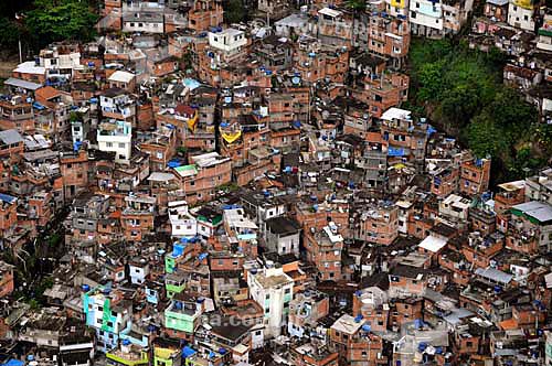  Subject: Aerial view of Favela Dona Marta / Place: Botafogo neighborhood - Rio de Janeiro city - Rio de Janeiro state (RJ) - Brazil / Date: 01/2011  