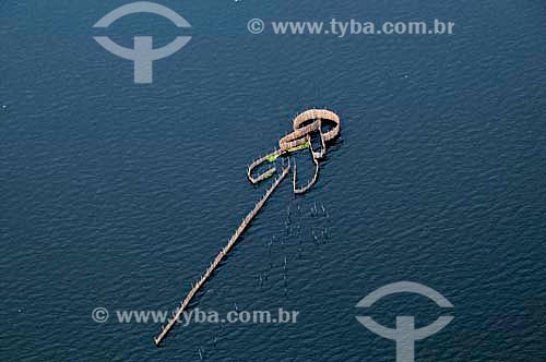  Subject: Aerial view of curral for fish fishing in Guanabara Bay / Place: Rio de Janeiro city - Rio de Janeiro state (RJ) - Brazil / Date: 01/2011 