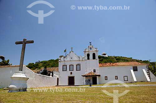  Subject: Convent and Church of Nossa Senhora dos Anjos with cruise Santo Antonio in the foreground  / Place: Cabo Frio city - Rio de Janeiro state (RJ) - Brazil  / Date: 12/2010  