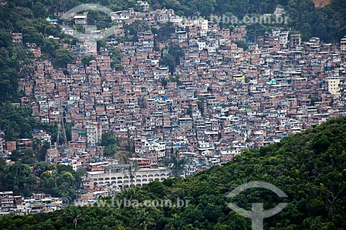  Subject: Aerial view of the Rocinha slum / Place: São Conrado neighborhood - Rio de Janeiro city - Rio de Janeiro state (RJ) - Brazil / Date: 03/2011 