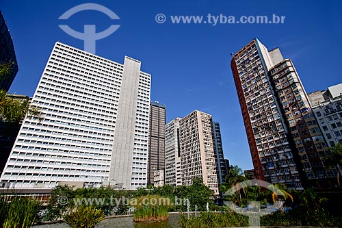  Subject: Largo da Carioca building with the Caixa Economica Federal building to the left - Downtown / Place: Rio de Janeiro city - Rio de Janeiro state - Brazil / Date: 02/2011 