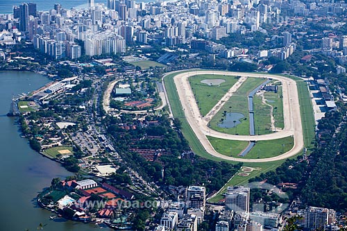  Subject: Aerial view of Hipodromo da Gavea (Gavea Hippodrome) / Place: Rio de Janeiro city - Rio de Janeiro state - Brazil / Date: 10/2010 