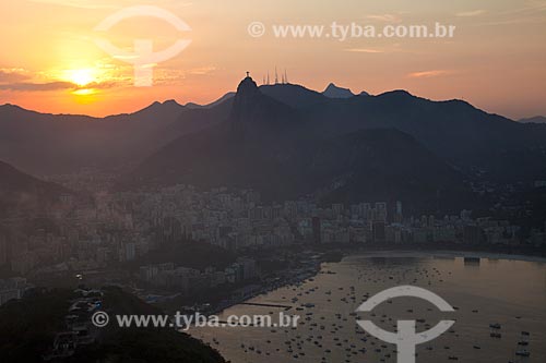  Subject: Botafogo Bay seen from Sugar loaf - Corcovado in the background / Place: Rio de Janeiro city - Rio de Janeiro state - Brazil / Date: 10/2010 