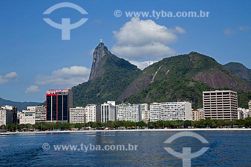 Subject: View of buildings and the Beach of Botafogo with Corcovado Mountain in the background / Place: Rio de Janeiro city - Rio de Janeiro state - Brazil / Date: 11/2010 