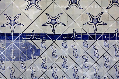  Subject: Candido Portinari Tiles forming decorative panel in Capanema Palace (Old building of MEC) / Place: City center - Rio de Janeiro city - Rio de Janeiro state - Brazil / Date: 02/2011 