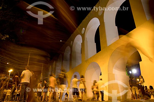  Subject: Lapa arches illuminated at night / Place: City center - Rio de Janeiro city - Rio de Janeiro state (RJ) - Brazil / Date: 02/2011 