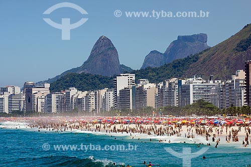  Subject: View of Copacabana beach / Place: Copacabana neighborhood - Rio de Janeiro city - Rio de Janeiro state (RJ) - Brazil / Date: 02/2011 