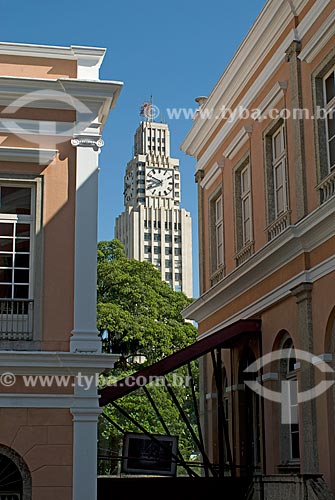  Subject: Clock the Central Train Station in Brazil seen of National Archives / Place: City center - Rio de Janeiro city - Rio de Janeiro state (RJ) - Brazil / Date: 12/2009 