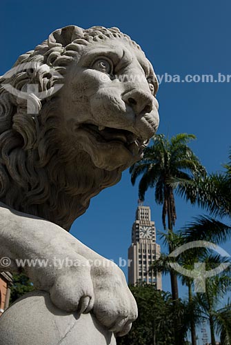  Subject: Lion sculpture at the entrance of the National Archives / Place: City center - Rio de Janeiro city - Rio de Janeiro state (RJ) - Brazil / Date: 12/2009 