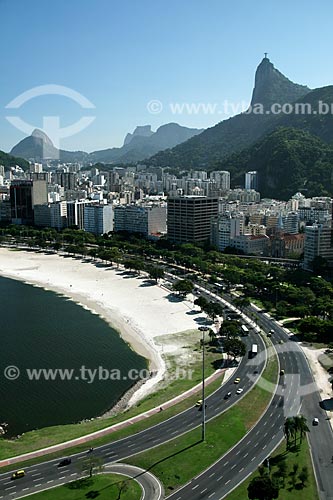  Subject: Aerial view of Botafogo Bay to the Corcovado Mountain in the background / Place: Botafogo neighborhood - Rio de Janeiro city - Rio de Janeiro state (RJ) - Brazil / Date: 02/2011 