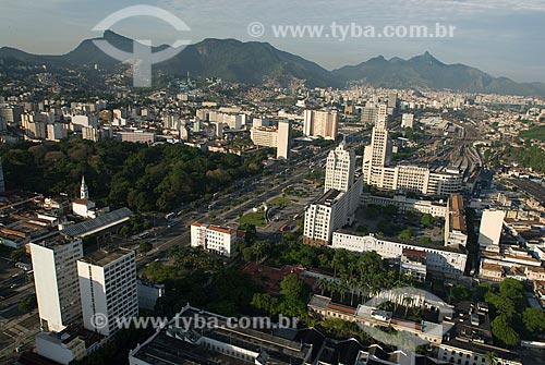  Subject: Aerial view of the Duque de Caxias Palace and Central do Brazil Station / Place: City center - Rio de Janeiro city - Rio de Janeiro state (RJ) - Brazil / Date: 11/2009 