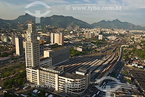  Subject: Aerial view of the building of Central do Brasil Station / Place: City center - Rio de Janeiro city - Rio de Janeiro state (RJ) - Brazil / Date: 11/2009 