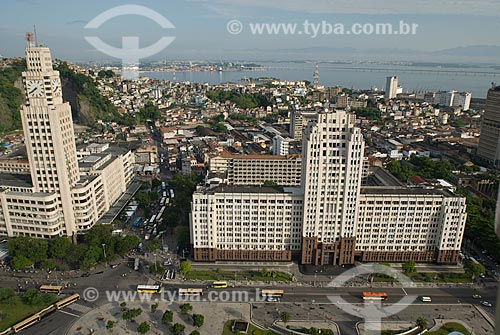  Subject: Aerial view of the Duque de Caxias Palace and Central do Brazil Station / Place: City center - Rio de Janeiro city - Rio de Janeiro state  (RJ) - Brazil / Date: 11/2009 