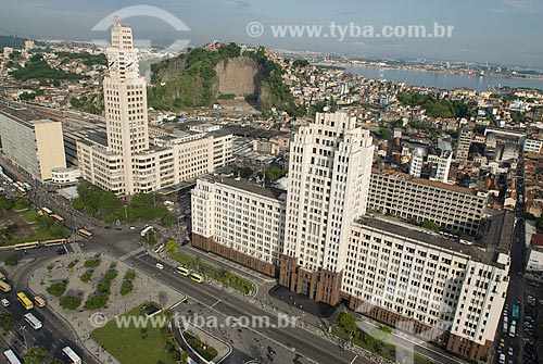  Subject: Aerial view of the Duque de Caxias Palace and Central do Brazil Station / Place: City center - Rio de Janeiro city - Rio de Janeiro state  (RJ) - Brazil / Date: 11/2009 
