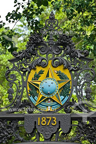  Subject: Coat of Arms of Brasil at the entrance to Republic Square / Place: City center - Rio de Janeiro city - Rio de Janeiro state - Brazil / Date: 11/2009 