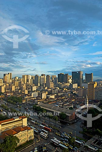  Subject: Aerial view of Presidente Vargas Avenue with Rivadavia Correa School District  and the State Public Library / Place: City center - Rio de Janeiro city - Rio de Janeiro state (RJ) - Brazil / Date: 12/2009 
