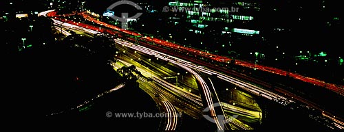  Subject: Night view of Washington Luiz Avenue / Place: Sao Paulo city - Sao Paulo state (SP) - Brazil / Date: 2004 