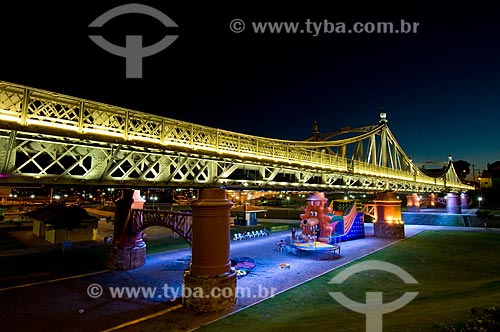  Benjamin Constant Bridge (1895) - also known as metal bridge - lighting  - Manaus city - Amazonas state (AM) - Brazil
