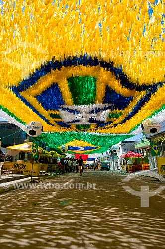  Subject: Decoration on Santa Isabel street to the World Cup in Africa / Place: Manaus city - Amazonia state (AM) - Brazil / Date: 06/2010 
