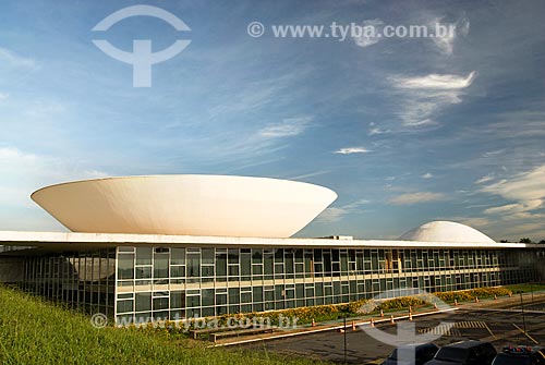 Subject: View of Nacional Congress / Place:  Brasilia city - Distrito Federal (Federal District) - Brazil / Date: 02/2008 