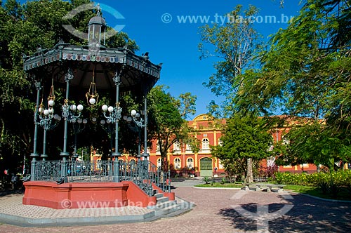  Subject: Bandstand and Provincial Palace located at the Heliodoro Balbi Square - built in 1861 / Place: City center - Manaus city - Amazonas state (AM) - Brazil / Date: 06/2010 