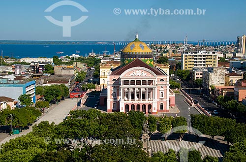  Subject: Amazonas Theater with Negro River in the background / Place: Manaus city - Amazonas state (AM) - Brazil / Date: 06/2010 