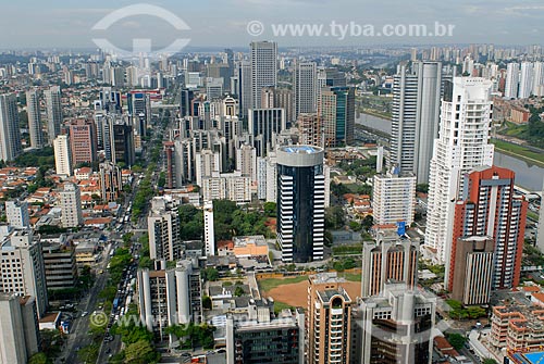  Subject: Aerial view of Engenheiro Luiz Carlos Berrini Avenue next to Marginal Pinheiros / Place: Sao Paulo city - Sao Paulo state (SP) - Brazil / Date: 03/2007 