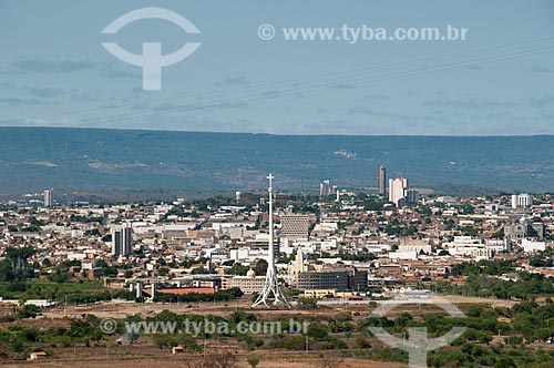  Subject: Panoramic view of the city with Chapada do Araripe in the background / Place: Juazeiro do Norte city - Ceara state (CE) - Brazil / Date: 08/2010 