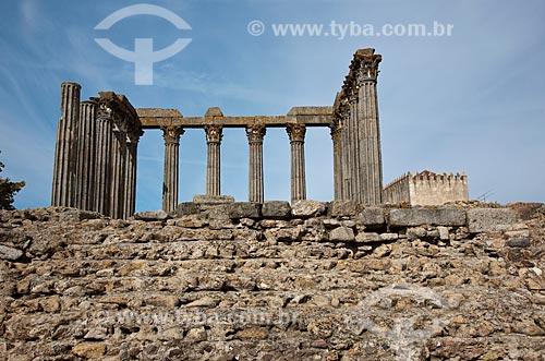  Subject: Temple of Diana - Roman temple the first century / Place: Evora city - Portugal - Europe / Date: 10/2010 