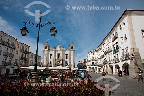  Subject: Giraldo Square and Santo Antonio Church  in the background / Place: Evora city - Portugal - Europe / Date: 10/2010 