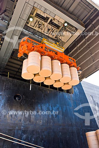  Subject: Ship unloading paper in the port of Rio Grande / Place: Rio Grande city - Rio Grande do Sul state (RS)  - Brazil / Date: 01/2009 