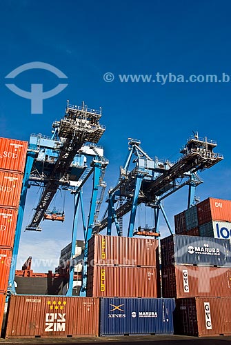  Subject: Ship in the container terminal at the port of Rio Grande - Tecon / Place: Rio Grande city - Rio Grande do Sul state (RS) - Brazil / Date: 01/2009 