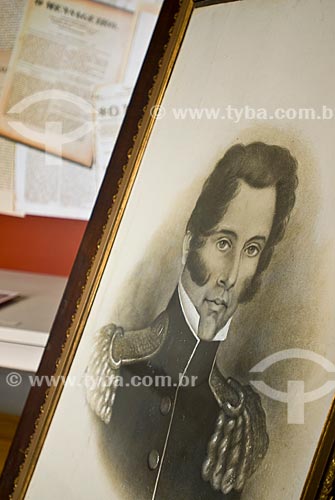  Subject: Frame with picture of General Bento Gonçalves (One of the leaders of the Farroupilha Revolution) / Place: Piratini city - Rio Grande do Sul state (RS) - Brazil / Date: 01/2009 