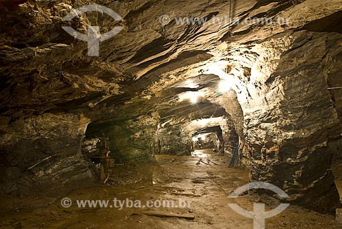  Subject: Inside the Mine Passage connection in the cities Mariana and Ouro Preto / Place: Mariana city - Minas Gerais state (MG) - Brazil / Date: 02/2008 