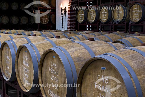  Subject: Barrels of wine of Aurora Winery / Place: Bento Gonçalves city - Rio Grande do Sul state (RS) - Brazil / Date: 02/2009 