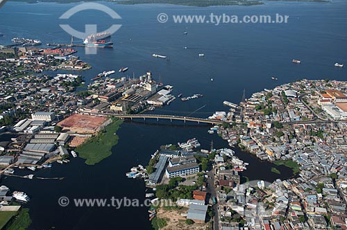  Subject: Aerial view of the Igarape de Educandos / Place: Manaus city - Amazonas state (AM) - Brazil / Date: 06/2007 