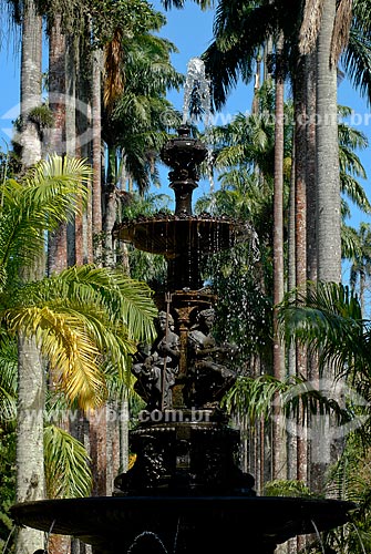  Subject: Fountain of the Muses and Royal palms  in the Botanical Garden / Place: Botanical Garden neighborhood - Rio de Janeiro city - Rio de Janeiro state (RJ) - Brazil / Date: 11/2010 