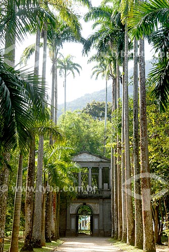  Subject: Portico of the former Imperial Academy of fine arts in Botanical Garden / Place: Botanical Garden - Rio de Janeiro city - Rio de Janeiro state (RJ) - Brazil / Date: 11/2010 