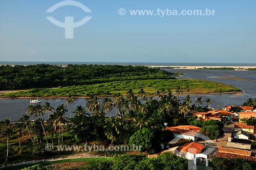  Subject: View of Mandacaru Lighthouse -  Cabure village on the banks of the Preguiças River / Place: Barreirinhas city - Maranhao state (MA) - Brazil / Date: 07/2011 