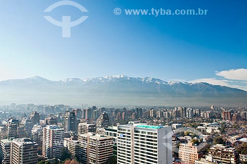  Subject: View of the city and Andes Mountain in the background / Place: Santiago city - Chile - South America / Date: 08/2011 