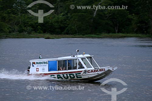  Subject: Ambulance boat in the Amazon River / Place: Parintins city - Amazonas state (AM) - Brazil / Date: 06/2011 