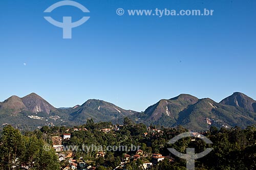  Subject: Natural Monument of Caledonia - from left to right: Catarinas Mother and Son;Church Hill;Eco Hill;Cruz Hill and Two Stones / Place: Nova Friburgo city - Rio de Janeiro state (RJ) - Brazil / Date: 06/2011 