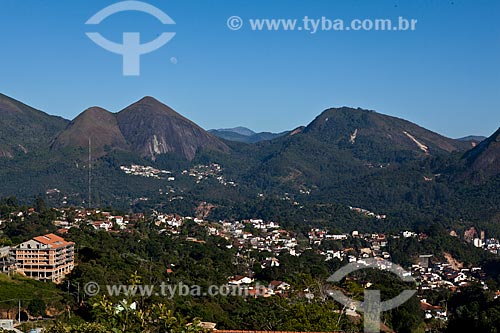  Subject: View of the the neighborhoods Santa Eliza and Braunes with mountains Catarinas Mother and Son and Church Hill in the background / Place: Nova Friburgo city - Rio de Janeiro state (RJ) - Brazil / Date: 06/2011 