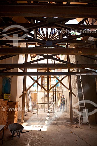  Subject: Work of restoration of the Santo Antonio Chapel partially destroyed by the rains of January 2011 / Place: Nova Friburgo city - Rio de Janeiro state (RJ) - Brazil / Date: 06/2011 