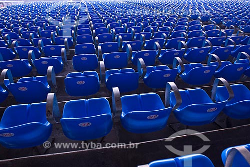  Subject: Blue chairs at the Journalist Mario Filho Stadium  / Place: Rio de Janeiro city - Rio de Janeiro state  (RJ) - Brazil / Date: 06/2010   
