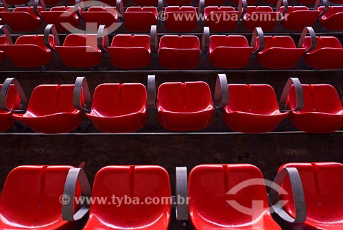  Subject: Red chairs at the Journalist Mario Filho Stadium  / Place: Rio de Janeiro city - Rio de Janeiro state  (RJ) - Brazil / Date: 06/2010   
