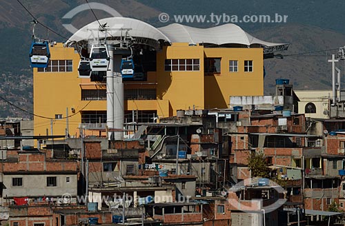  Subject: View of gondola of cable car in Complexo do Alemao / Place: Rio de Janeiro city - Rio de Janeiro state (RJ) - Brazil / Date: 07/2011 