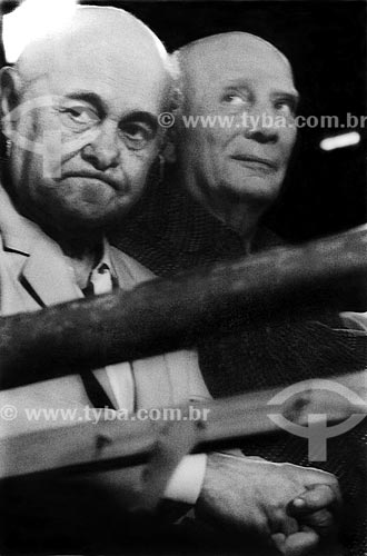  Subject: Tancredo Neves and Ulysses Guimaraes at the Comicio das Diretas in front of Nossa Senhora da Candelaria Church / Place: Rio de Janeiro city - Rio de Janeiro state (RJ) - Brazil / Date: 04/1984 