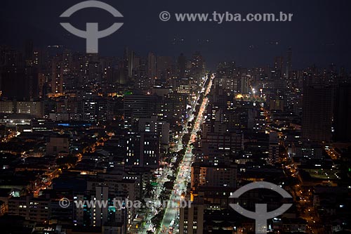  Subject: Night view of Ana Costa Avenue / Place: Santos city - Sao Paulo state (SP) - Brazil / Date: 08/2011  