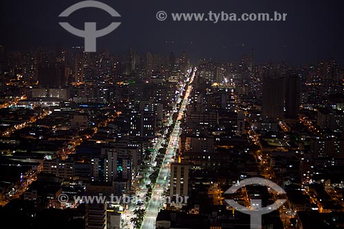  Subject: Night view of Ana Costa Avenue / Place: Santos city - Sao Paulo state (SP) - Brazil / Date: 08/2011  